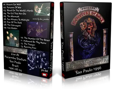 Artwork Cover of Iron Maiden 1996-08-24 DVD Sao Paulo Proshot