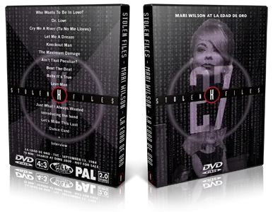 Artwork Cover of Mari Wilson 1984-09-11 DVD Madrid Proshot