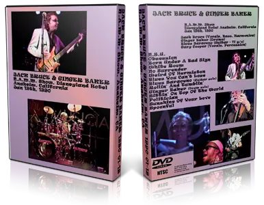 Artwork Cover of Jack Bruce and Ginger Baker 1990-01-19 DVD Anaheim Audience