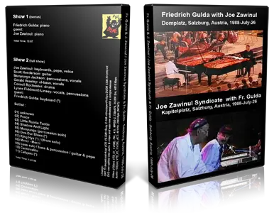 Artwork Cover of Joe Zawinul 1988-07-26 DVD Salzburg Proshot