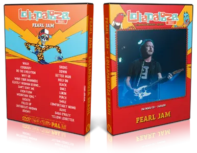 Artwork Cover of Pearl Jam 2018-03-24 DVD Lollapalooza Brazil Proshot