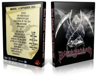 Artwork Cover of Black Sabbath 1992-09-16 DVD Brussels Audience