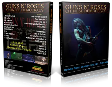 Artwork Cover of Guns N Roses 2006-11-18 DVD Quebec City Audience