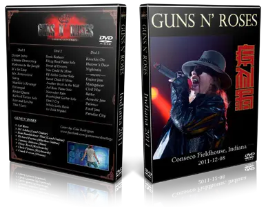 Artwork Cover of Guns N Roses 2011-12-08 DVD Indianapolis Audience