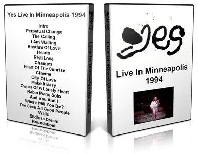 Artwork Cover of Yes 1994-07-03 DVD Minneapolis Audience