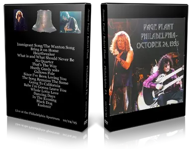 Artwork Cover of Jimmy Page and Robert Plant 1995-10-24 DVD Philadelphia Audience