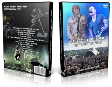 Artwork Cover of Manic Street Preachers 2003-06-29 DVD Pilton Proshot