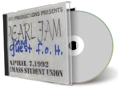 Artwork Cover of Pearl Jam 1992-04-07 CD Amherst Audience