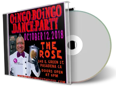 Artwork Cover of Oingo Boingo Dance Party 2018-10-12 CD Pasadena Audience