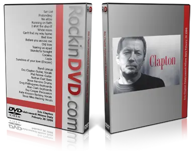 Artwork Cover of Eric Clapton 1990-02-26 DVD Milan Proshot