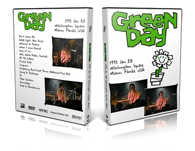 Artwork Cover of Green Day 1993-01-28 DVD Miami Proshot