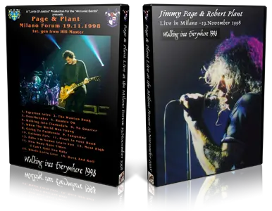 Artwork Cover of Jimmy Page and Robert Plant 1998-11-19 DVD Milan Audience