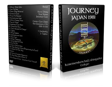 Artwork Cover of Journey 1981-07-31 DVD Tokyo Proshot