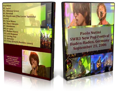 Artwork Cover of Paolo Nutini 2006-09-21 DVD Baden Baden Proshot