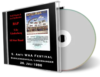 Artwork Cover of Various Artists 1986-07-26 CD Burglengenfeld Audience