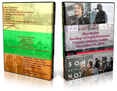 Artwork Cover of Blue Rodeo 2009-11-10 DVD Toronto Proshot