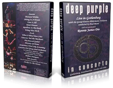 Artwork Cover of Deep Purple 2000-10-06 DVD Gothenburg Audience
