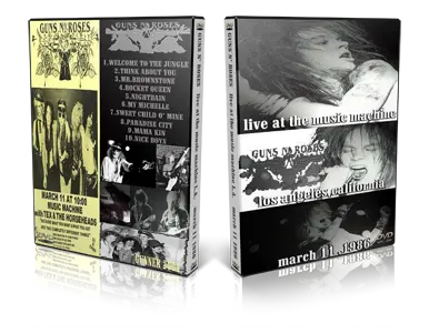 Artwork Cover of Guns N Roses 1986-09-13 DVD Los Angeles Audience