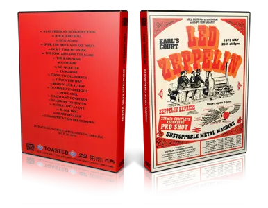 Artwork Cover of Led Zeppelin 1975-05-25 DVD London Proshot