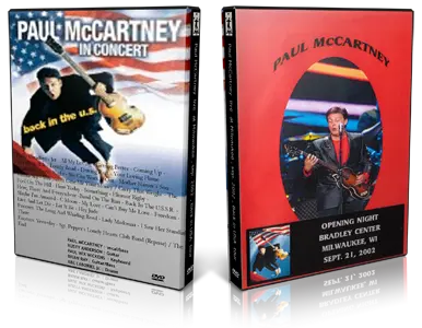Artwork Cover of Paul McCartney 2002-09-21 DVD Milwaukee Audience