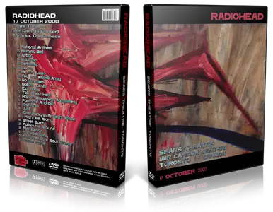 Artwork Cover of Radiohead 2000-10-17 DVD Toronto Audience