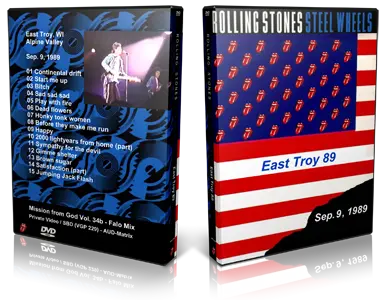 Artwork Cover of Rolling Stones 1989-09-09 DVD East Troy Audience