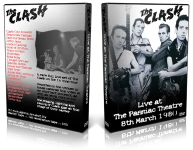 Artwork Cover of The Clash 1980-03-08 DVD Passaic Proshot