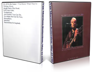 Artwork Cover of Van Morrison 1981-05-23 DVD Rotterdam Proshot