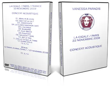 Artwork Cover of Vanessa Paradis 2009-11-22 DVD Paris Proshot