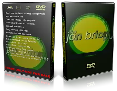 Artwork Cover of Various Artists 1999-00-00 DVD 1999 Jon Brion Show Proshot