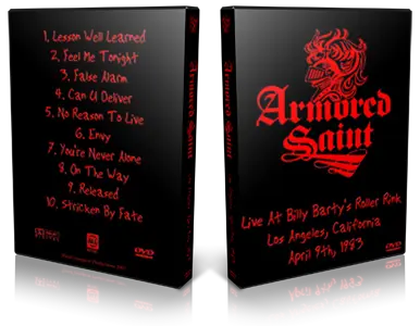 Artwork Cover of Armored Saint 1983-04-09 DVD Los Angeles Audience