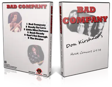 Artwork Cover of Bad Company 1974-10-12 DVD Long Beach Proshot