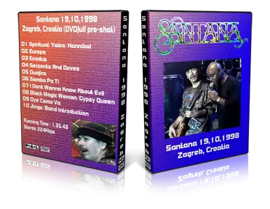 Artwork Cover of Carlos Santana 1998-10-18 DVD Zagreb Proshot