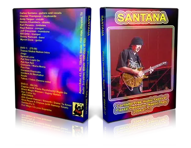 Artwork Cover of Carlos Santana 2004-07-17 DVD Napoli Proshot