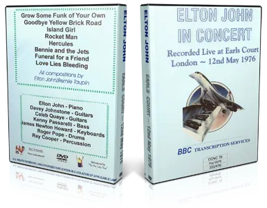 Artwork Cover of Elton John 1976-05-12 DVD London Proshot