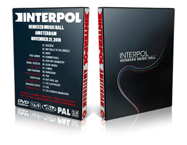 Artwork Cover of Interpol 2010-11-21 DVD Amsterdam Proshot