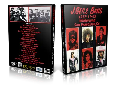 Artwork Cover of J Geils 1977-11-05 DVD San Francisco Proshot