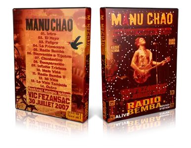Artwork Cover of Manu Chao 2007-07-30 DVD Vic-Fezensac Proshot