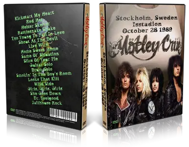 Artwork Cover of Motley Crue 1989-10-28 DVD Stockholm Audience