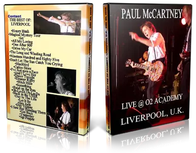 Artwork Cover of Paul McCartney 2010-12-20 DVD Liverpool Audience