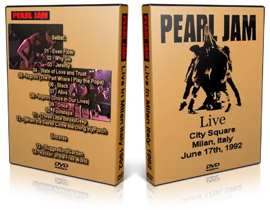 Artwork Cover of Pearl Jam 1992-06-17 DVD Milano Proshot