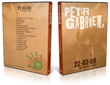 Artwork Cover of Peter Gabriel 2009-03-22 DVD Buenos Aires Proshot