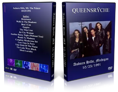 Artwork Cover of Queensryche 1991-10-25 DVD Auburn Hills Proshot