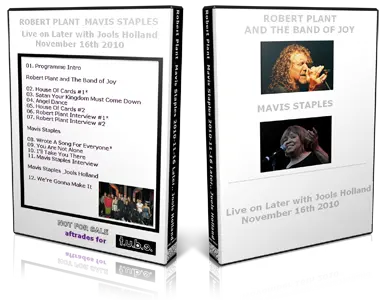 Artwork Cover of Robert Plant 2010-11-16 DVD London Proshot