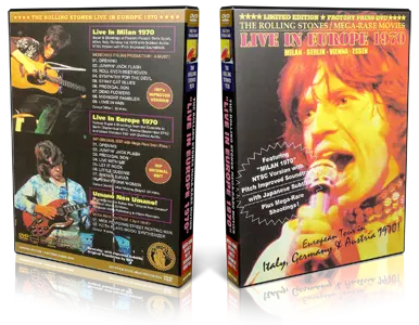 Artwork Cover of Rolling Stones Compilation DVD Live in Europe 1970 Audience