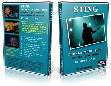 Artwork Cover of Sting 2006-07-11 DVD Montreux Proshot