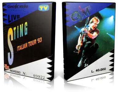 Artwork Cover of Sting Compilation DVD Italian Tour 1993 Proshot