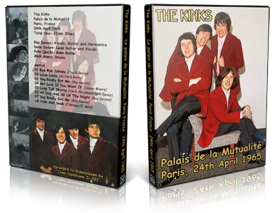 Artwork Cover of The Kinks 1965-07-07 DVD Paris Proshot