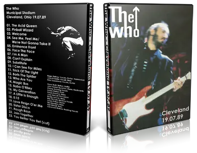 Artwork Cover of The Who 1989-07-19 DVD Cleveland Proshot