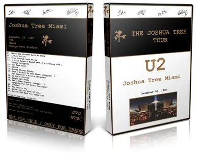Artwork Cover of U2 1987-12-03 DVD Miami Audience